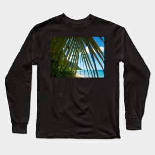 Hidden Tropical Island Beach Long Sleeve T-Shirt